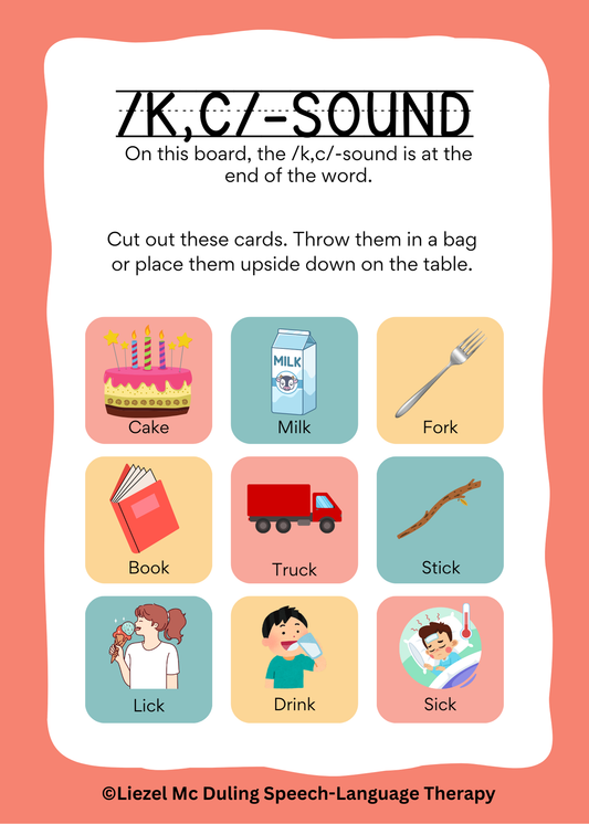 Articulation Bingo (/k,c/-sound)