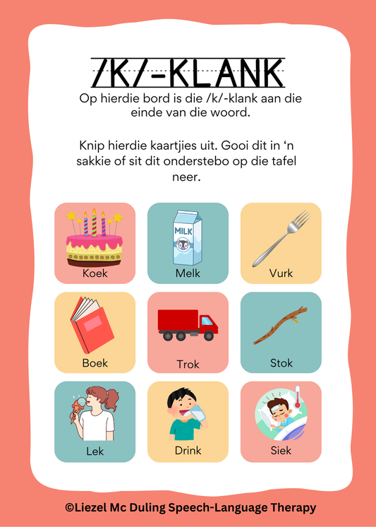 Artikulasie Bingo (/k/-klank)